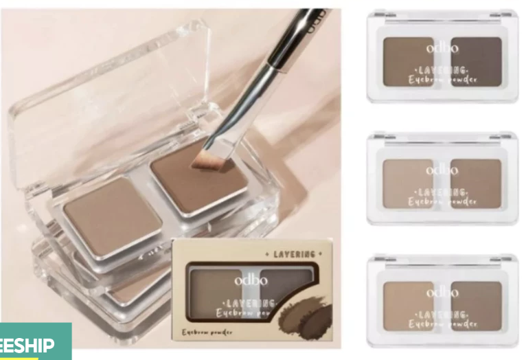Odbo Hộp 2 màu Phấn Kẻ Mày Od7018 Layering Eyebrow Powder