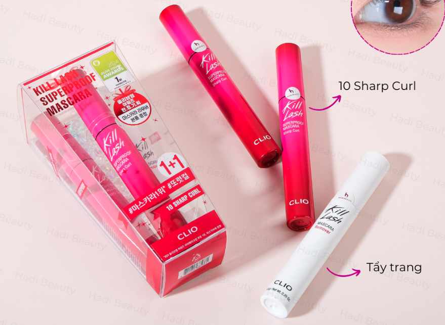 Set Clio Sharp Curl (2 Mascara + 1 remover)