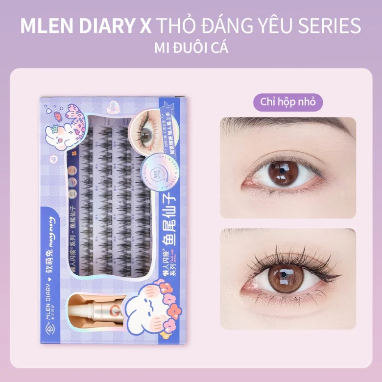 Lông Mi Giả Mlen Diary Tai Thỏ - Hộp Nhỏ