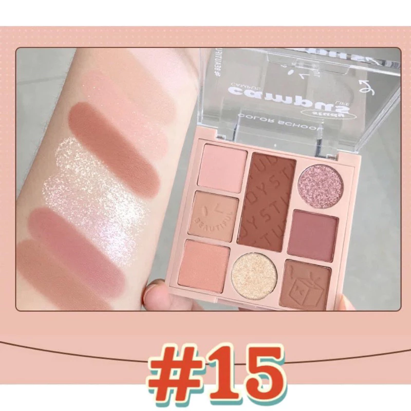 Color School Playing Magic Cube Eye Shadow Plate Bảng Phấn Mắt 8 Ô
