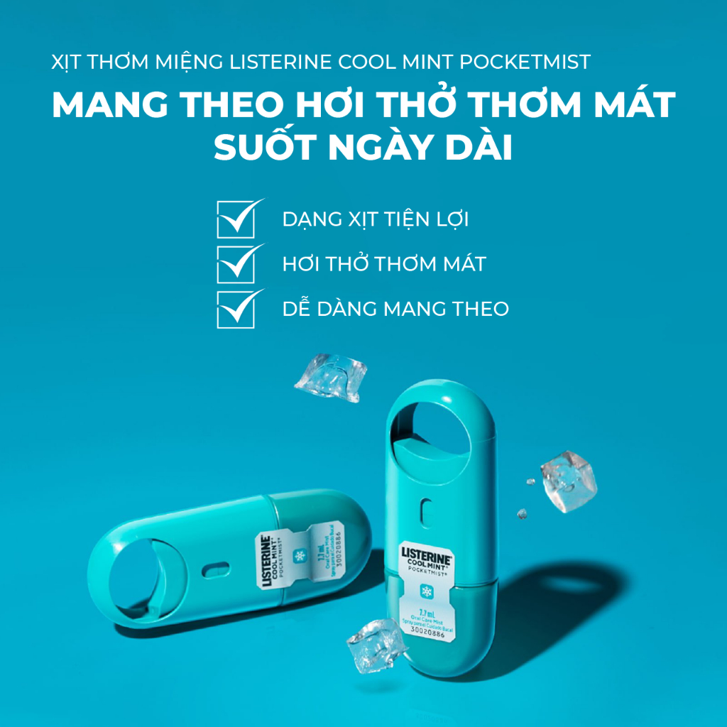 Listerine Coolmint Pocketmist Xịt Thơm Miệng  7.7ml