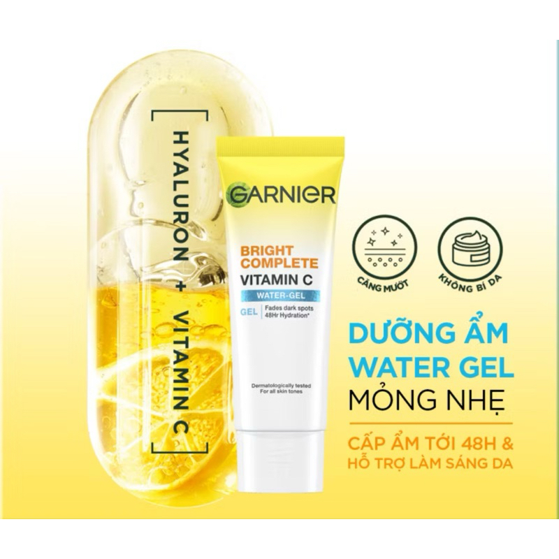 Garnier Gel Dưỡng Sáng Da Vitamin C Bright Complete Vitamin C Water-Gel Mini 20ml