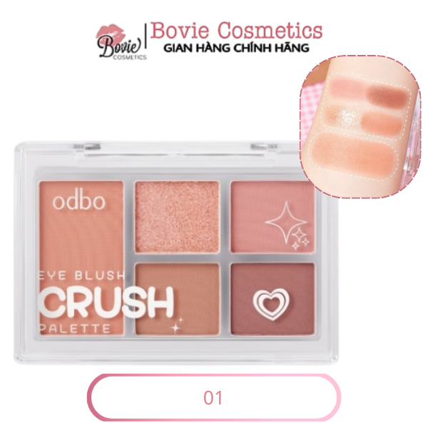 Odbo Bảng Phấn Mắt & má hồng 5 ô