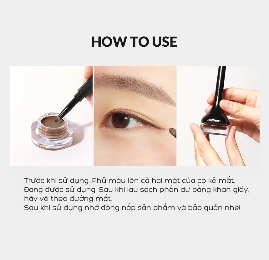 Tonymoly Gel Kẻ Mắt Backstage Gel Eyeliner - Brown (Nâu)