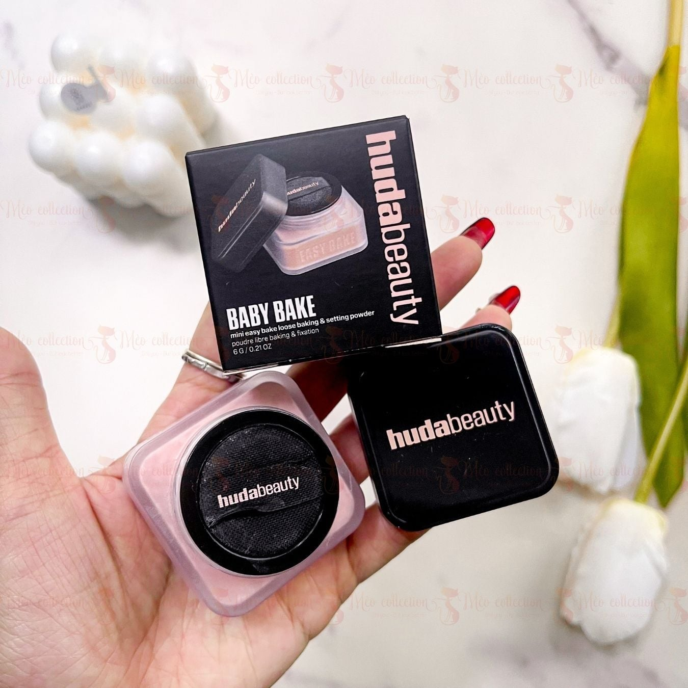 Huda Beauty Easy Bake Loose Baking & Setting Powder Mini 6g - Cherry Blossom Cake