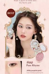 Flower Knows Má Hồng Strawberry Rococo Series Embossed Blush - 02 Pure Rhyme