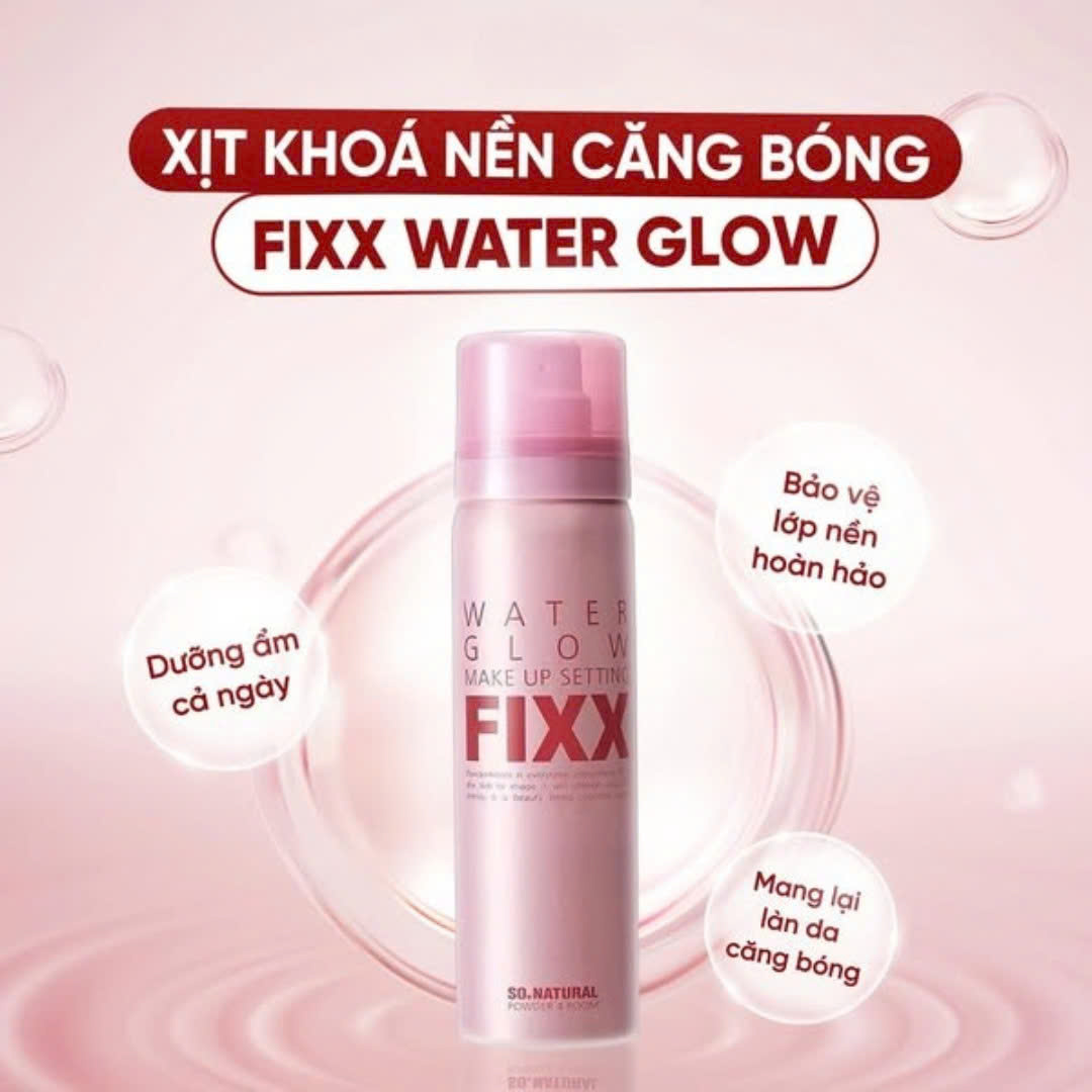 So Natural Xịt Khoá Nền Water Glow Fixx 75ml