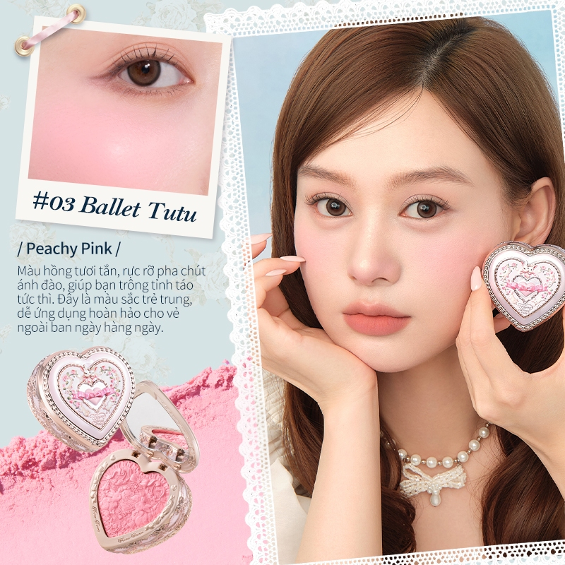 Flower Knows Má Hồng Bunny Garden Collection Blush - 03 Ballet Tutu