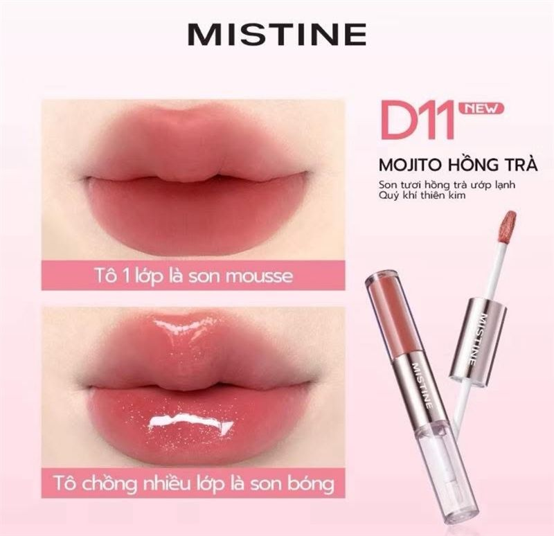 Mistine Son Tint Bóng 2 Đầu