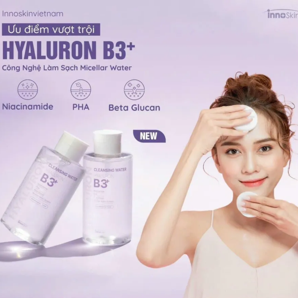 Nước Tẩy Trang InnoSkin Cleansing Water Hyaluron B3+ D/C