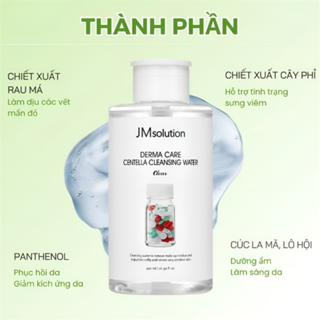 JM Solution Tẩy Trang Derma Care Centella 500ml