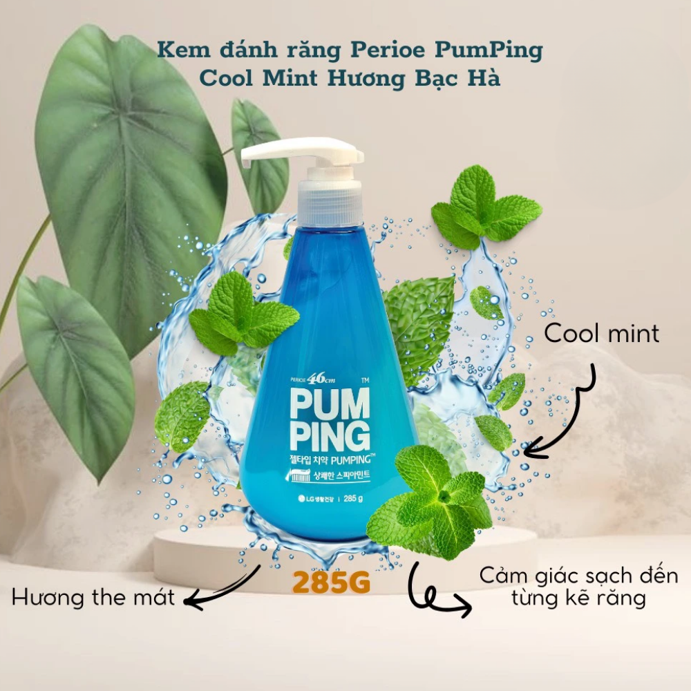 Kem đánh răng HQ PUM PING 285G - Xanh Dương D/C