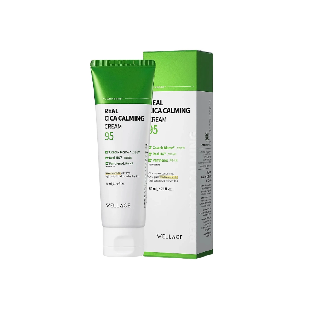 Wellage Kem Dưỡng Ẩm Real CICA CALMING 95 Cream 80ml