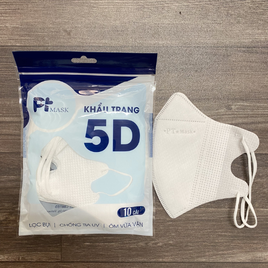 KHẨU TRANG PT MASK  - Chống nắng gói 10 Xám