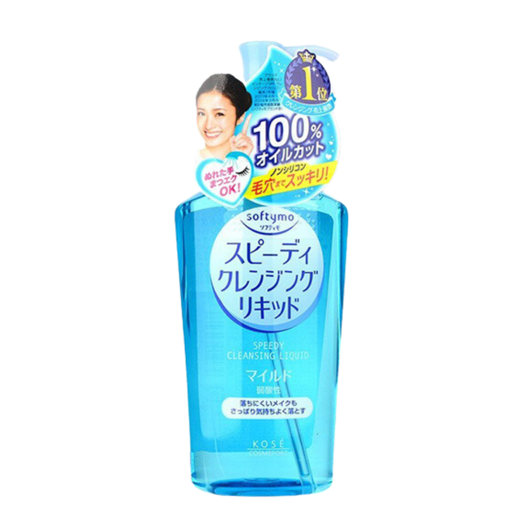KOSE Nước Tẩy Trang Softymo Làm Sạch Nhanh (Xanh) - Túi Refill 200ml