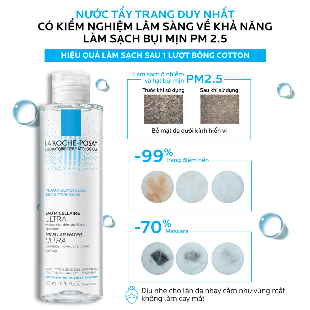 La Roche-Posay Nước Tẩy Trang Da Nhạy Cảm Micellar Water Sense