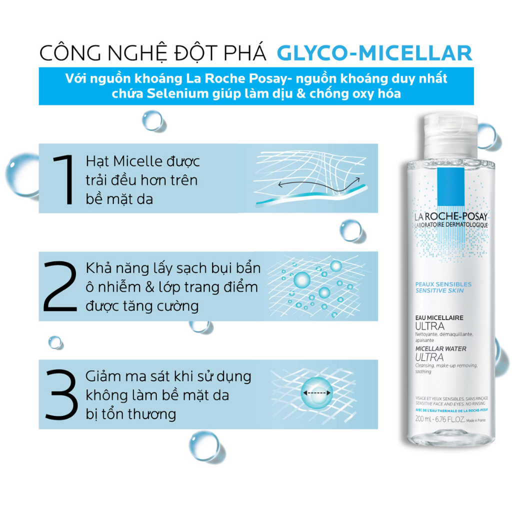 La Roche-Posay Nước Tẩy Trang Da Nhạy Cảm Micellar Water Sense