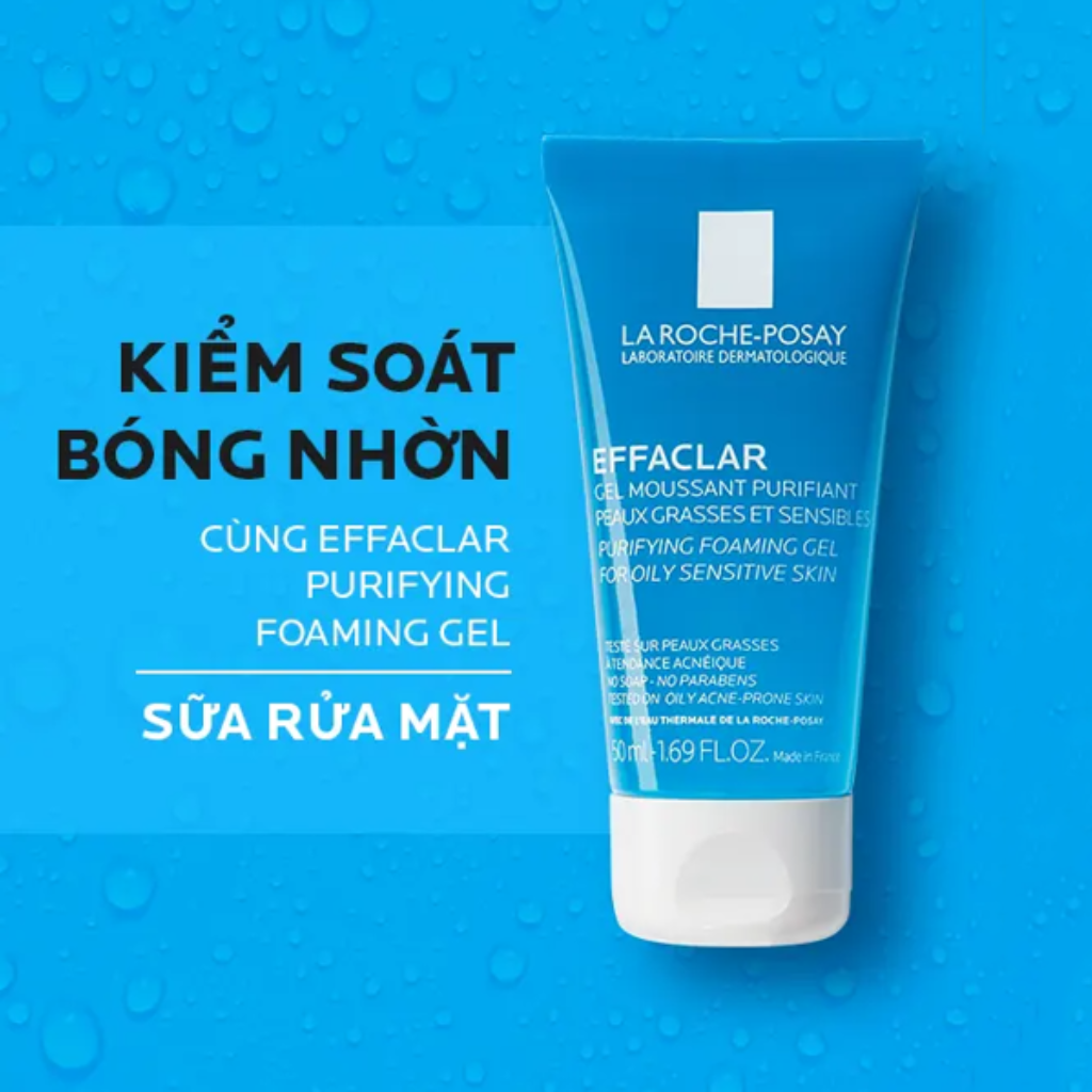 La Roche-Posay Sửa Rửa Mặt Effaclar Gel Mini 50ml