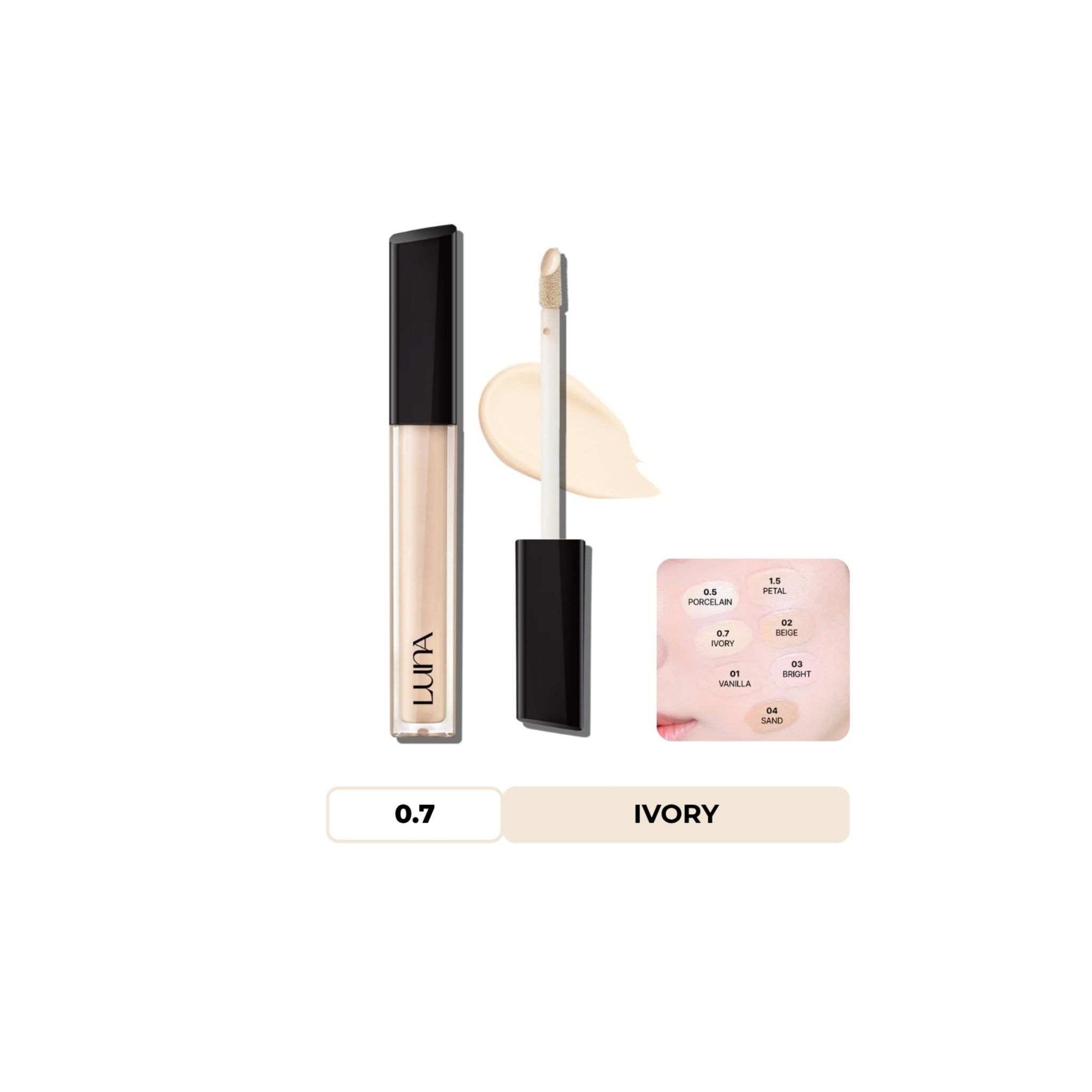 Luna Che Khuyết Điểm Long Lasting Tip Concealer #0.7 Ivory