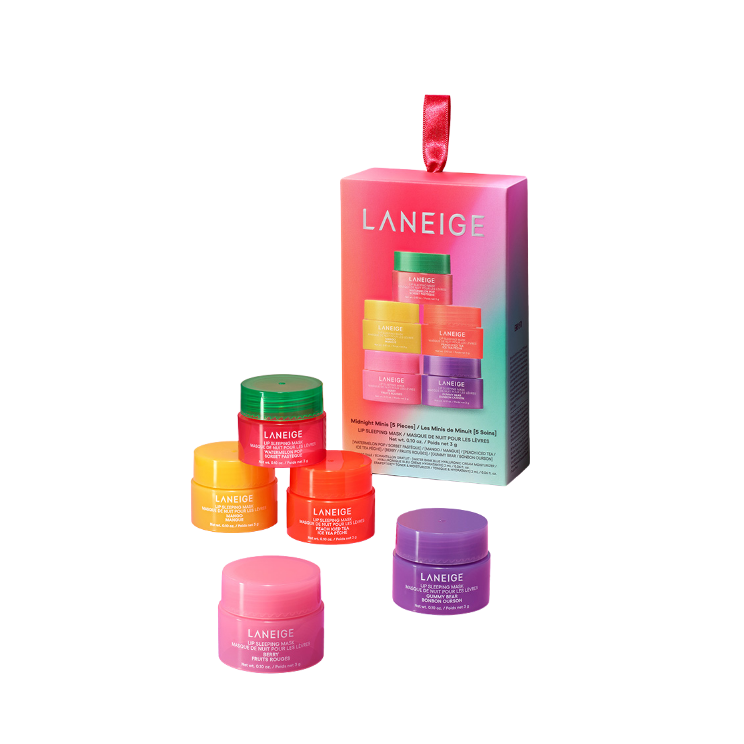 Laneige Bộ 5 Mặt Nạ Ngủ Môi Lip Sleeping Mask 3g