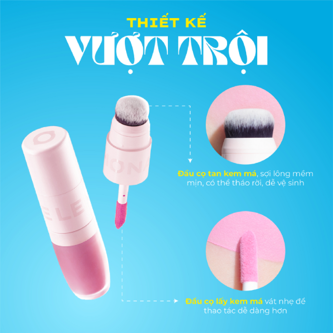 Lemonade Má Kem Mịn Lì 2 đầu Perfect Couple Blush - Love Edition 3