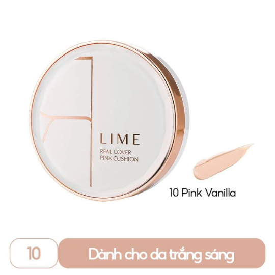 Lime Phấn Nước Kiềm Dầu Real Cover Pink Cushion SPF50 - N10