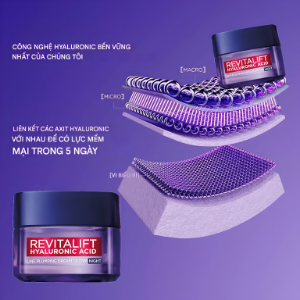 L'Oréal Paris Kem Dưỡng Revitalift Hyaluronic Acid Plumping Dream - Night - 50ml
