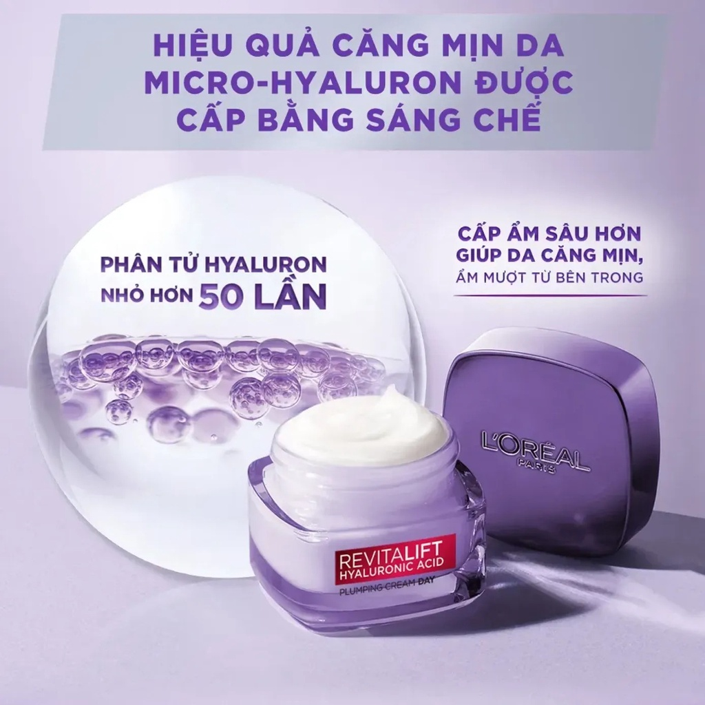 L'Oréal Paris Kem Dưỡng Revitalift Hyaluronic Acid Plumping Day Cream