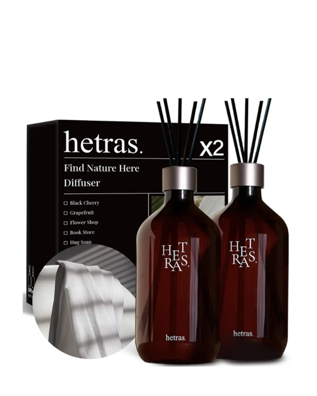 Hetras Tinh Dầu Thơm Phòng 500ml ( Tách Set) - White Shirt