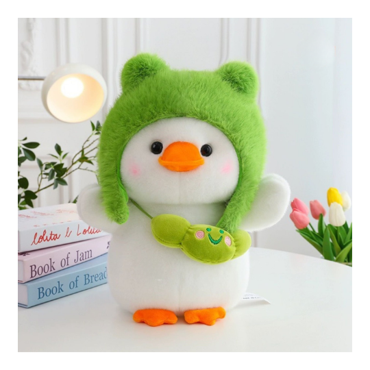 Móc Khoá Bông Vịt Mũ Đội Xanh