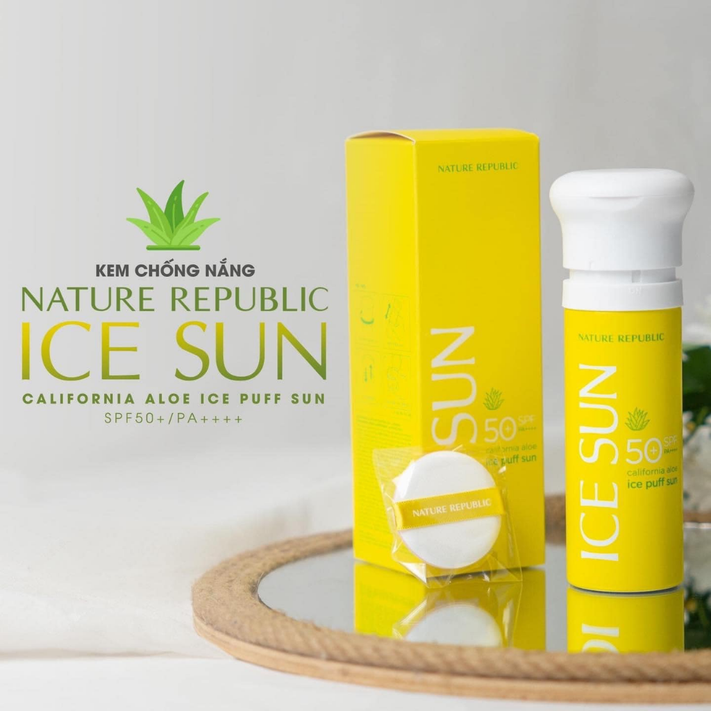 Nature Republic Xịt Chống Nắng Ice Sun California Aloe Ice Puff Sun Spf 50+ 100ml