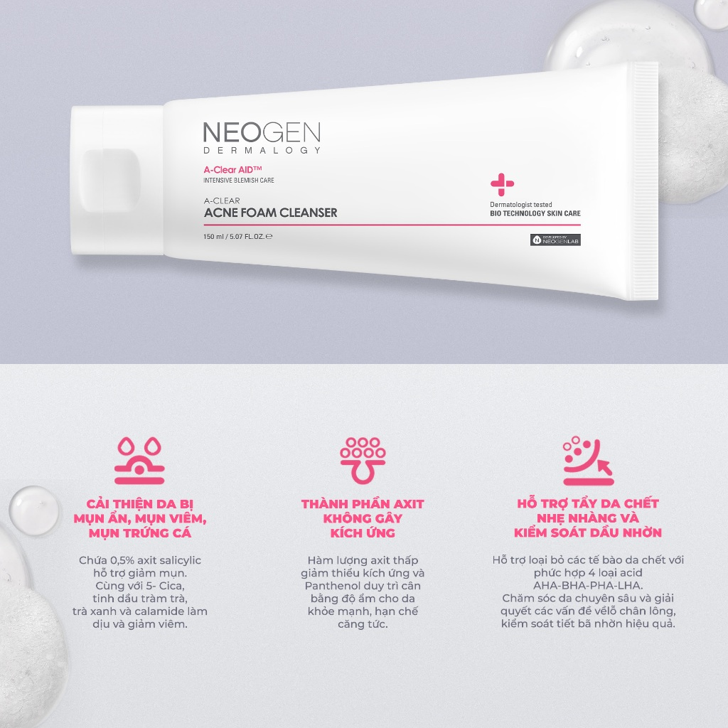Neogeen SRM A Clear Acne Foam 150ml