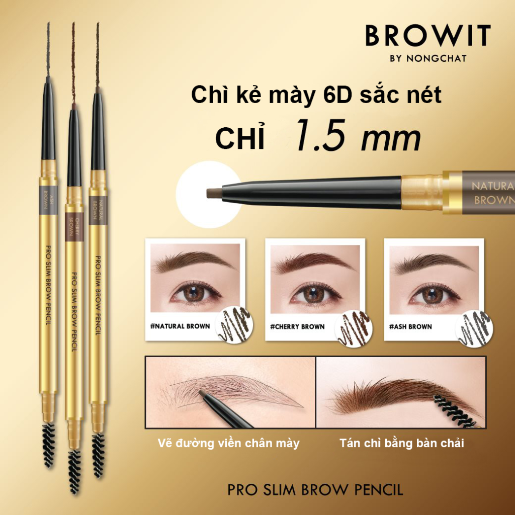 Nongchat Chì Kẻ Mày Pro Slim Brow Pencil