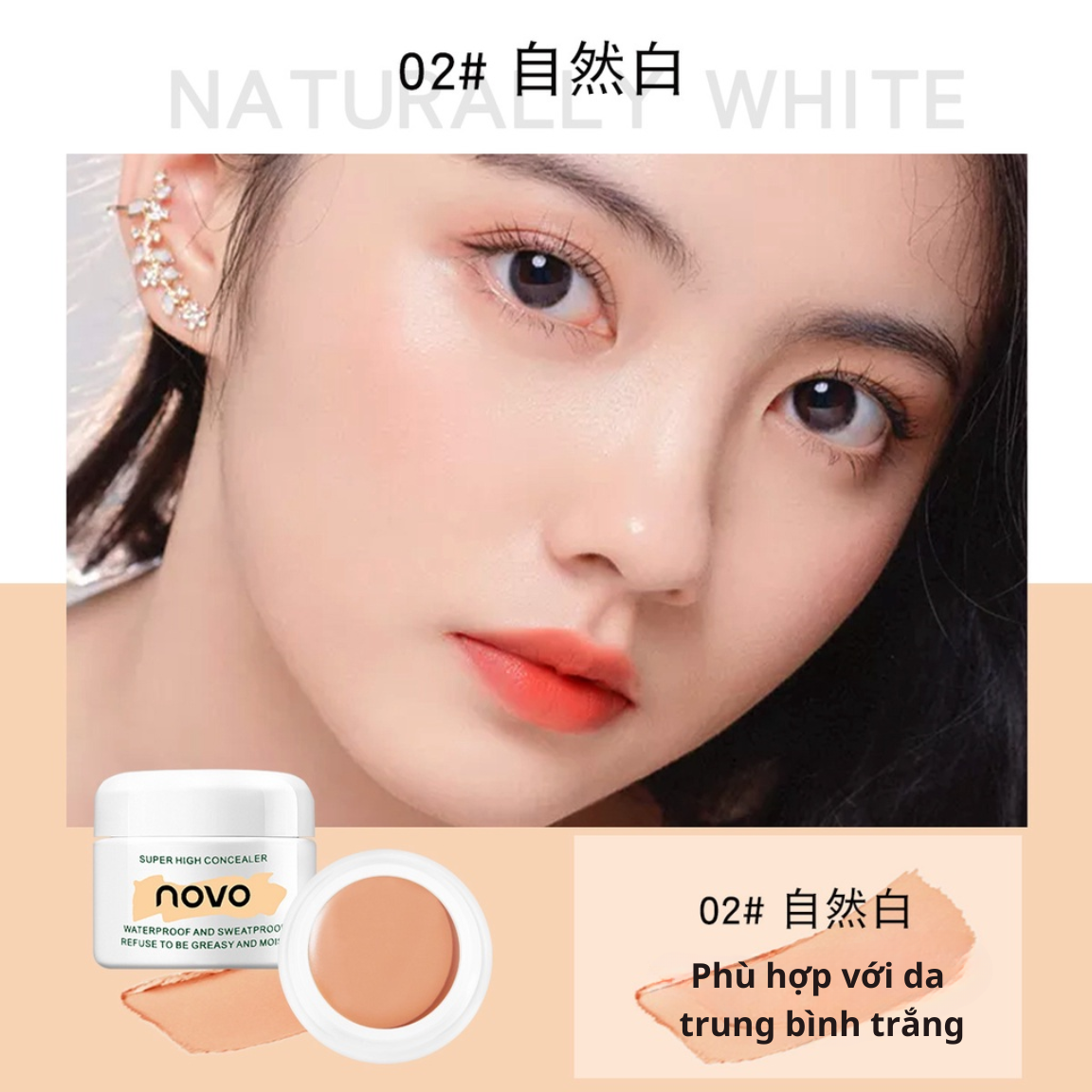 NOVO Kem Che Khuyết Điểm Super High Concealer - #03