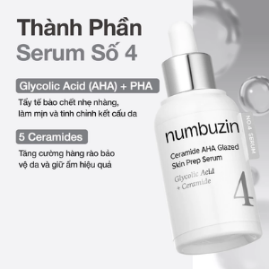 Numbuzin Tinh Chất Tẩy Tế Bào Chết Căng Bóng Da No.4 Ceramide AHA Glazed 30ml