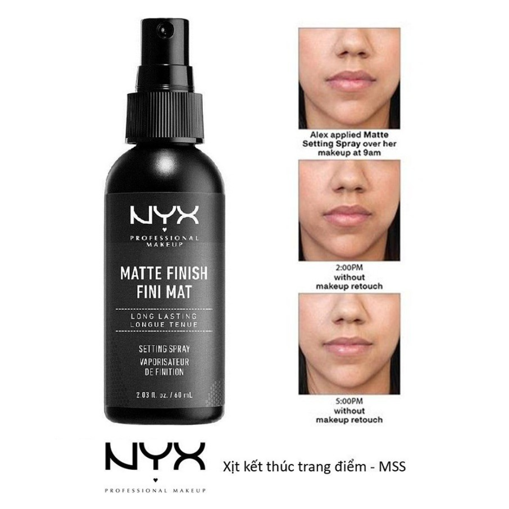 BMT 7/2026 - NYX Xịt Khoáng Matte Finish Fini Mat 60ml