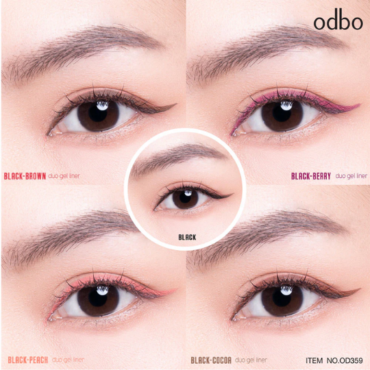 Odbo Chì Kẻ Mắt Black-Brown Duo Gel Liner