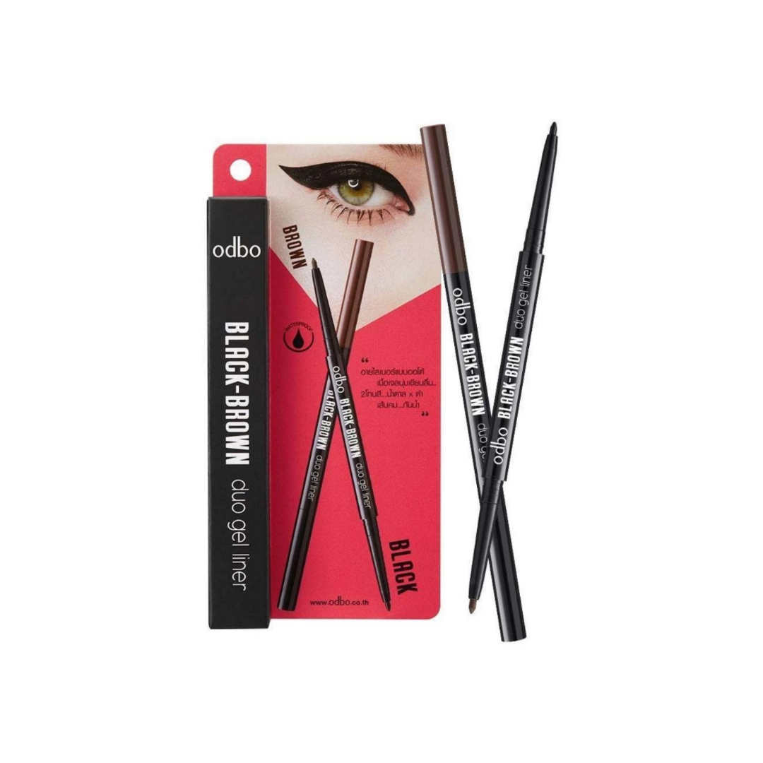 Odbo Chì Kẻ Mắt Black-Brown Duo Gel Liner