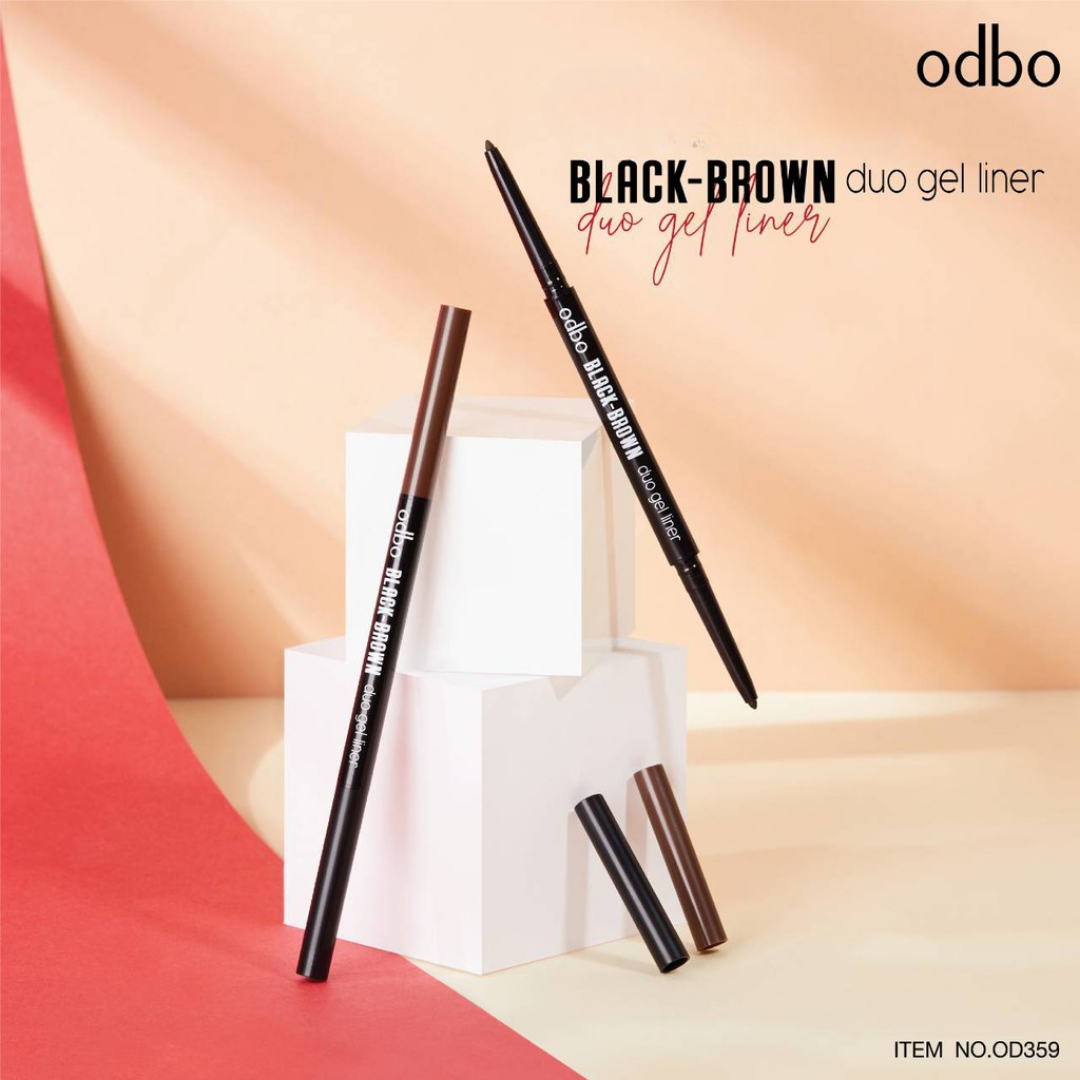 Odbo Chì Kẻ Mắt Black-Brown Duo Gel Liner