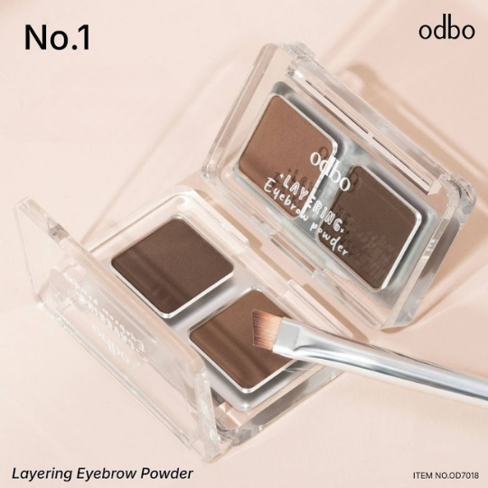 Odbo Hộp 2 màu Phấn Kẻ Mày Od7018 Layering Eyebrow Powder - 02