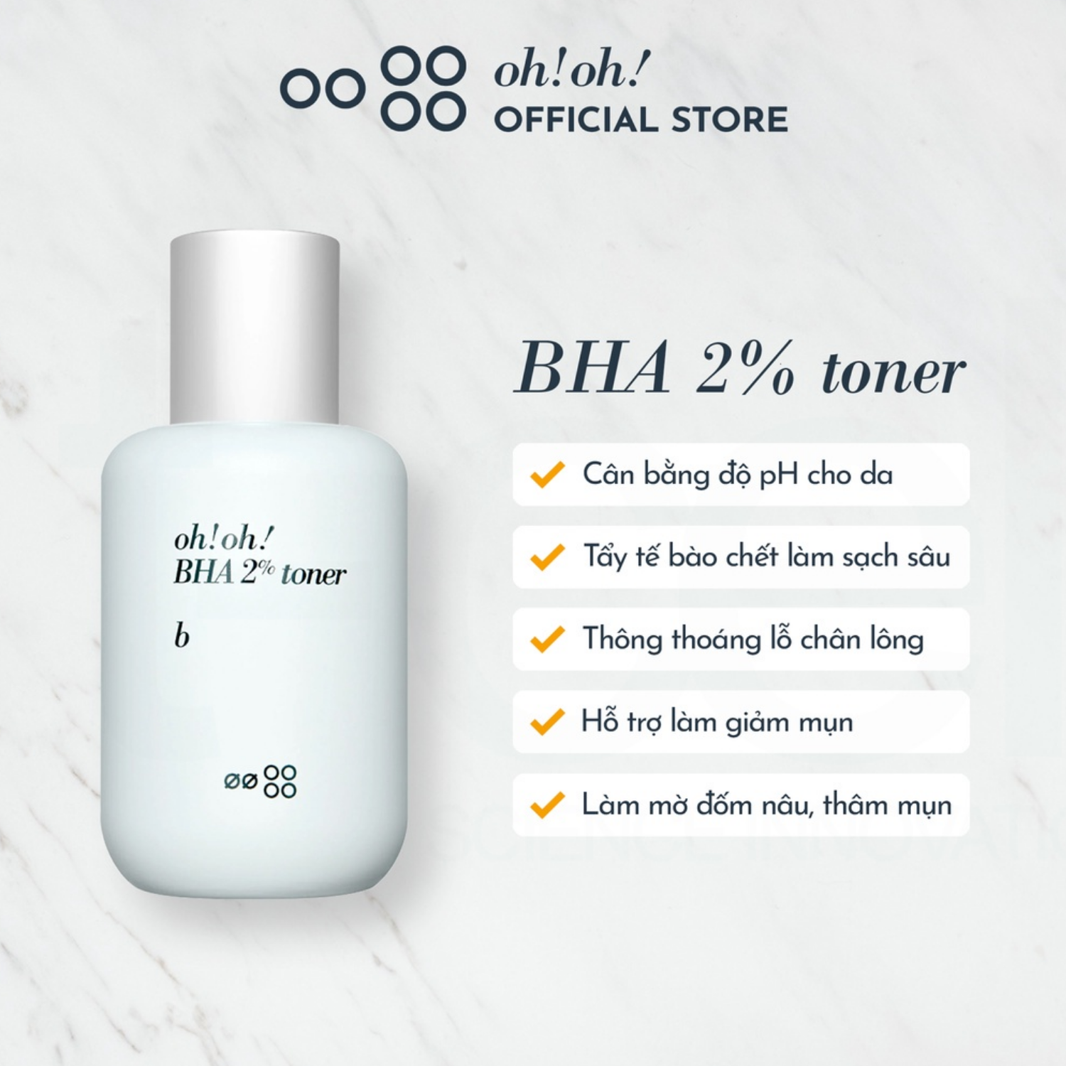 Oh Oh Nước Cân Bằng 2% BHA Toner - 75ml