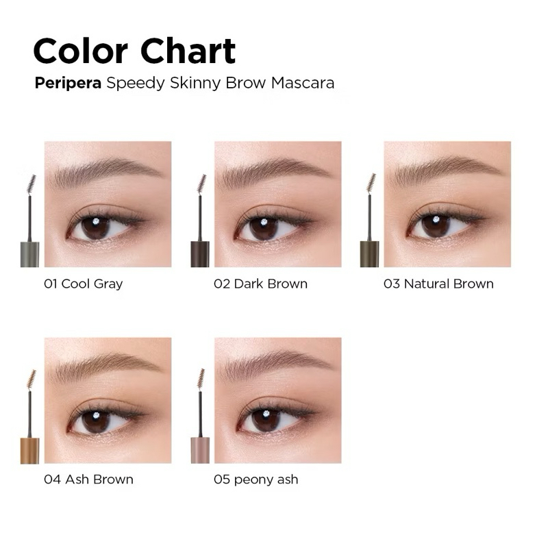 Peripera Chuốt Mày Speedy Skinny Brow Mascara - 01