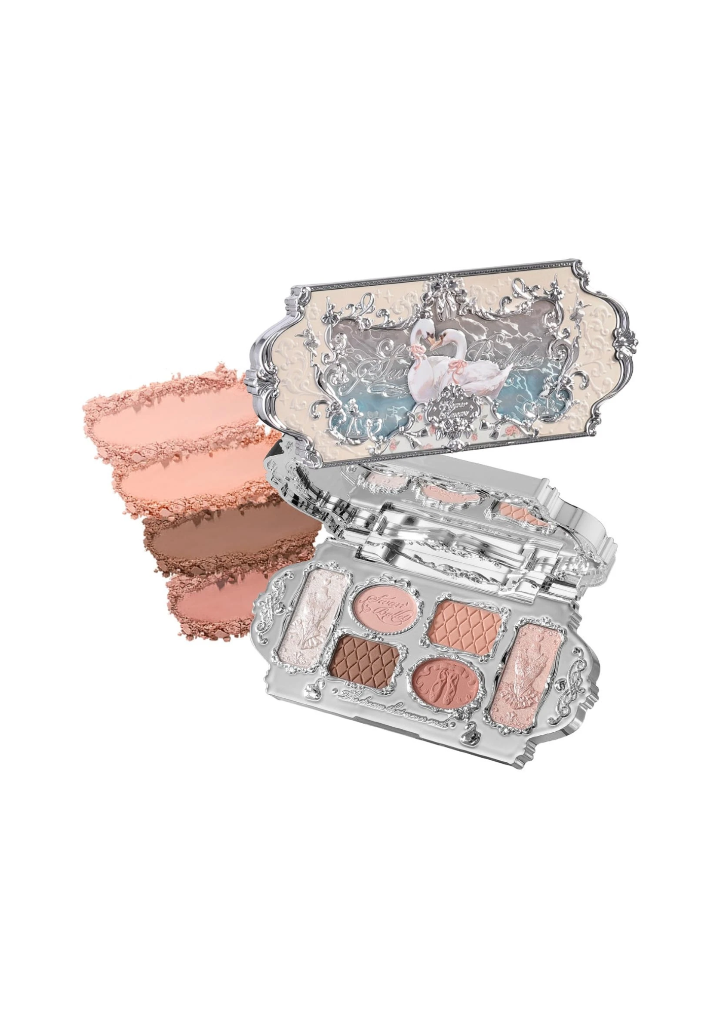 Flower Knows Bảng Mắt Swan Ballet Series Six-Color Eyeshadow Palette - 01 White Swan