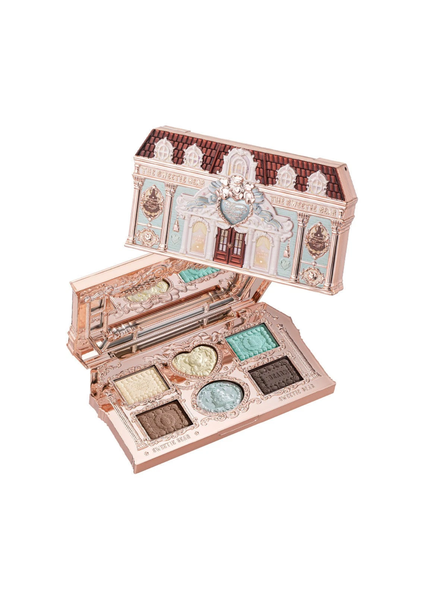 Flower Knows Phấn Mắt The Sweetie Bear Collection 6-Color Eyeshadow Palette - 03 Mint Chocolate D/C