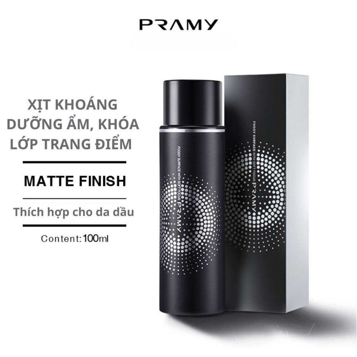 PRAMY Xịt Khóa Nền Trang Điểm 100ml - Trắng