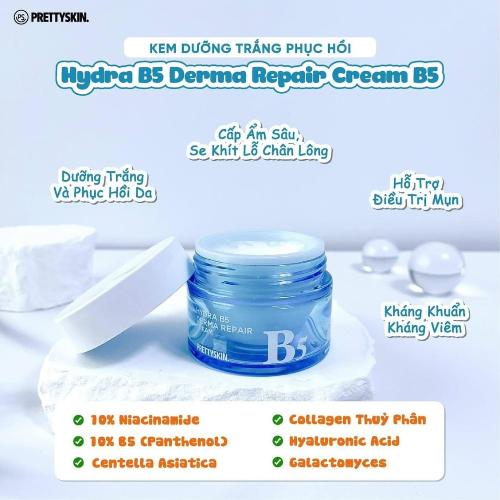 Pretty Skin Kem Dưỡng Hydra B5 Derma Repair 52ml