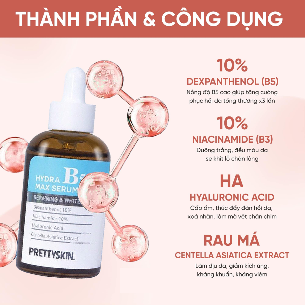 Pretty Skin Tinh Chất Hydra Max B5 Serum 50ml
