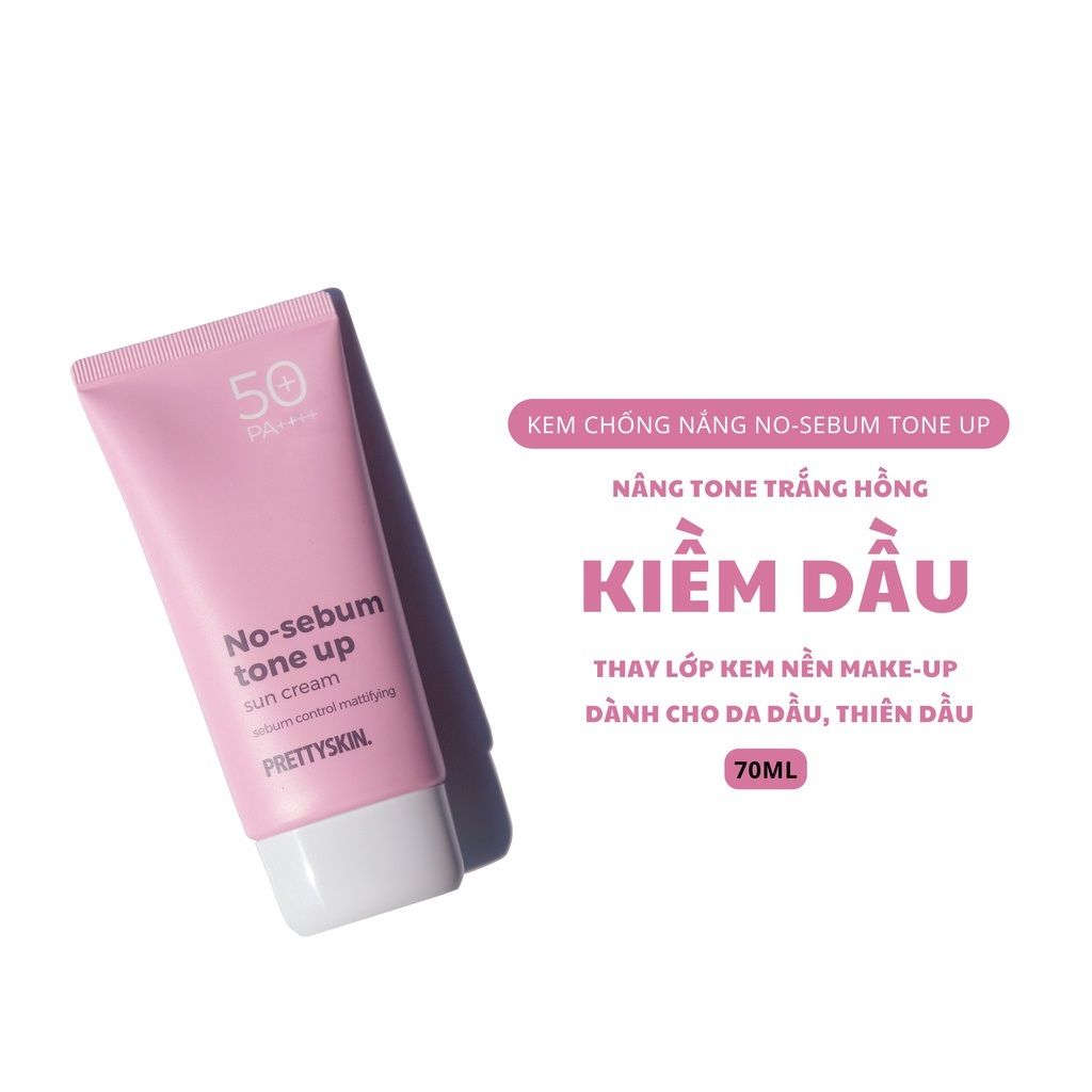 PrettySkin Kem Chống Nắng Pink Tone Up Suncream SPF 50+ PA++++ D/C