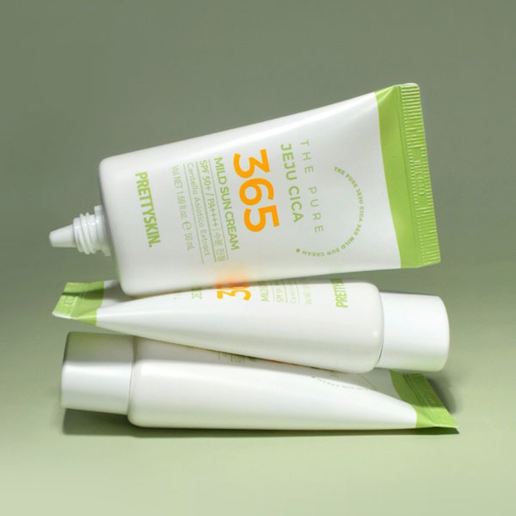 PrettySkin Kem Chống Nắng The Pure Jeju Cica 365 Mild Sun Cream SPF 50+ PA++++ D/C