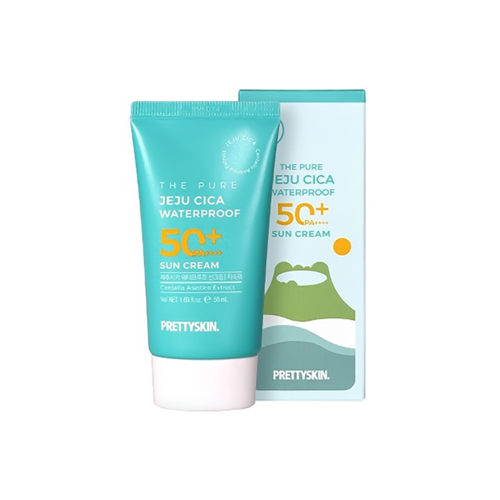 PrettySkin Kem Chống Nắng The Pure Jeju Cica Waterproof Sun Cream D/C